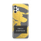 Personalised Gold Leaf Grey With Name Samsung A32 5G Case