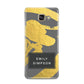 Personalised Gold Leaf Grey With Name Samsung Galaxy A3 2016 Case on gold phone