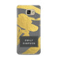 Personalised Gold Leaf Grey With Name Samsung Galaxy A5 2016 Case on gold phone