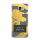 Personalised Gold Leaf Grey With Name Samsung Galaxy A9 2016 Case on gold phone