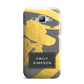 Personalised Gold Leaf Grey With Name Samsung Galaxy J1 2015 Case