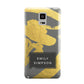 Personalised Gold Leaf Grey With Name Samsung Galaxy Note 4 Case