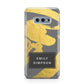 Personalised Gold Leaf Grey With Name Samsung Galaxy S10E Case