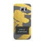 Personalised Gold Leaf Grey With Name Samsung Galaxy S6 Case