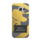 Personalised Gold Leaf Grey With Name Samsung Galaxy S6 Edge Case