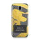 Personalised Gold Leaf Grey With Name Samsung J5 2017 Case