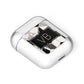 Personalised Gold Leaf Initials Marble AirPods Case Laid Flat