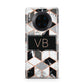 Personalised Gold Leaf Initials Marble Huawei Mate 30 Pro Phone Case