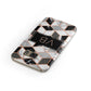 Personalised Gold Leaf Initials Marble Samsung Galaxy Case Front Close Up