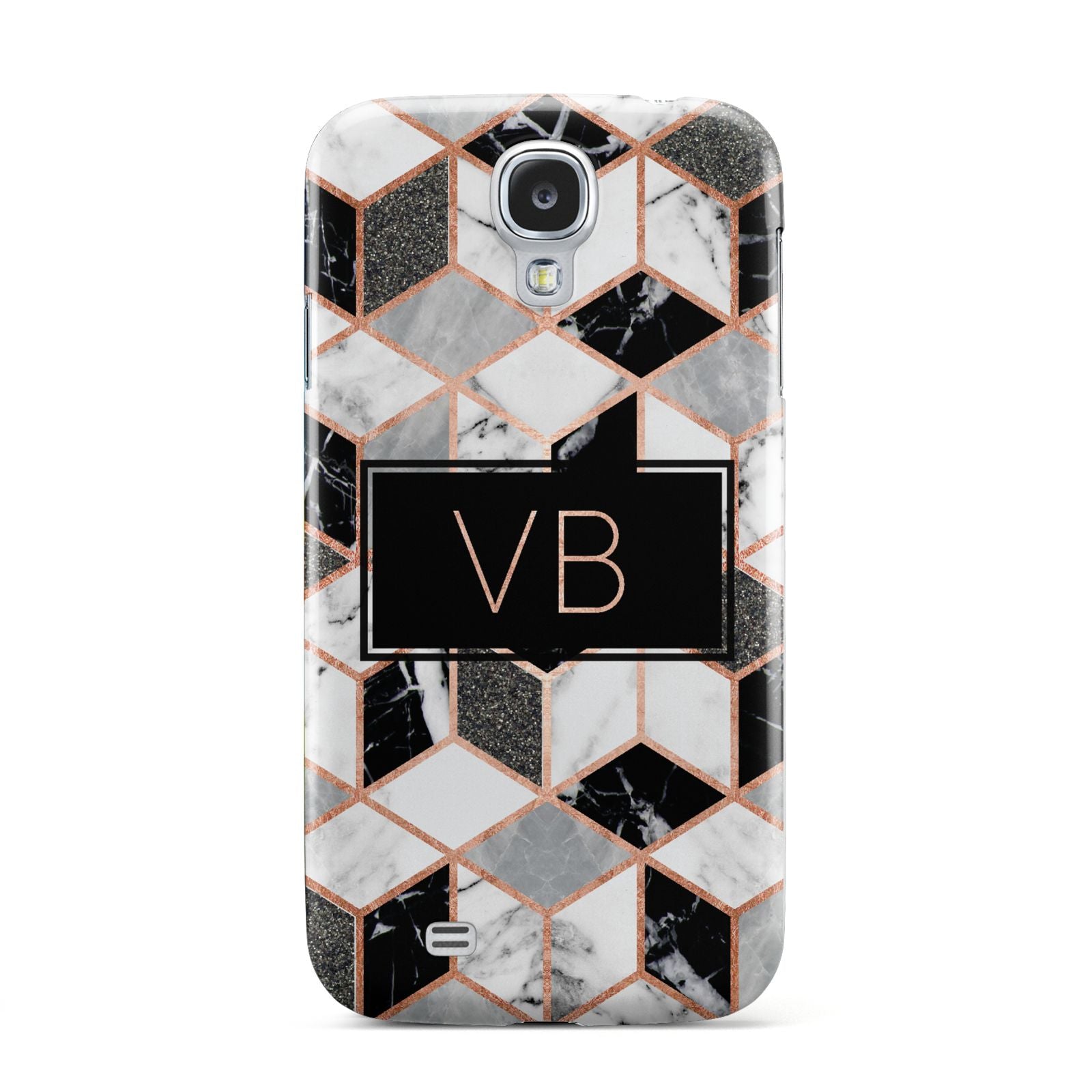Personalised Gold Leaf Initials Marble Samsung Galaxy S4 Case