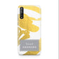 Personalised Gold Leaf White With Name Huawei Enjoy 10s Phone Case