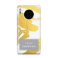 Personalised Gold Leaf White With Name Huawei Mate 30