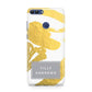 Personalised Gold Leaf White With Name Huawei P Smart Case