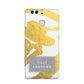 Personalised Gold Leaf White With Name Huawei P9 Case