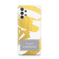 Personalised Gold Leaf White With Name Samsung A32 5G Case