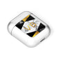 Personalised Gold Marble Initials AirPods Case Laid Flat