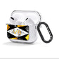 Personalised Gold Marble Initials AirPods Clear Case 3rd Gen Side Image