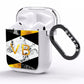 Personalised Gold Marble Initials AirPods Clear Case Side Image