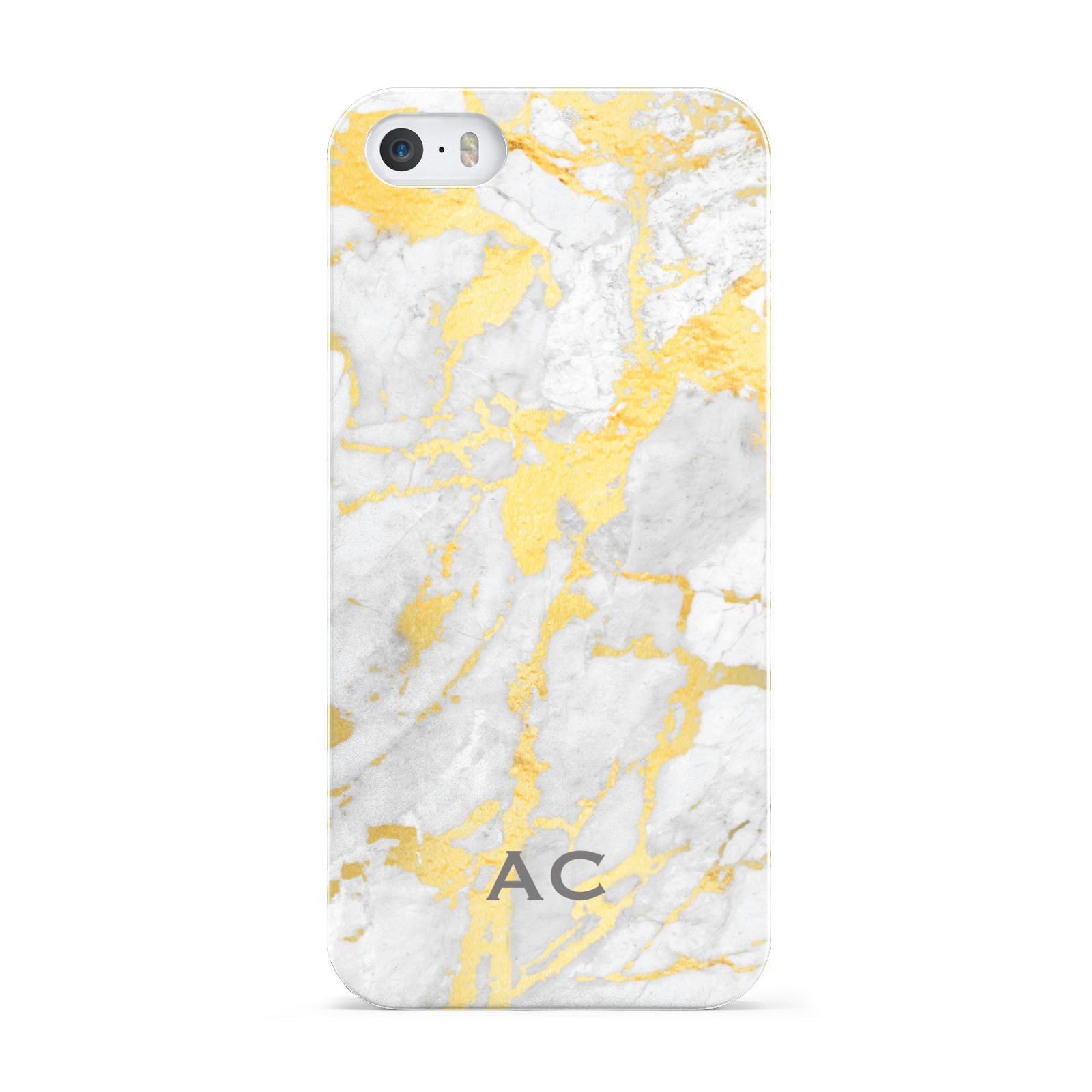 Personalised Gold Marble Initials Apple iPhone 5 Case