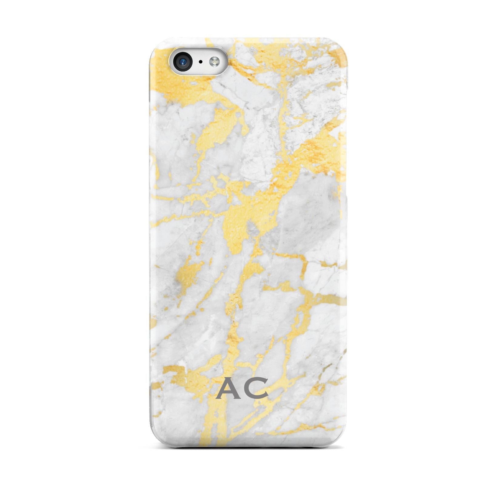 Personalised Gold Marble Initials Apple iPhone 5c Case