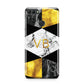 Personalised Gold Marble Initials Huawei Y9 2018