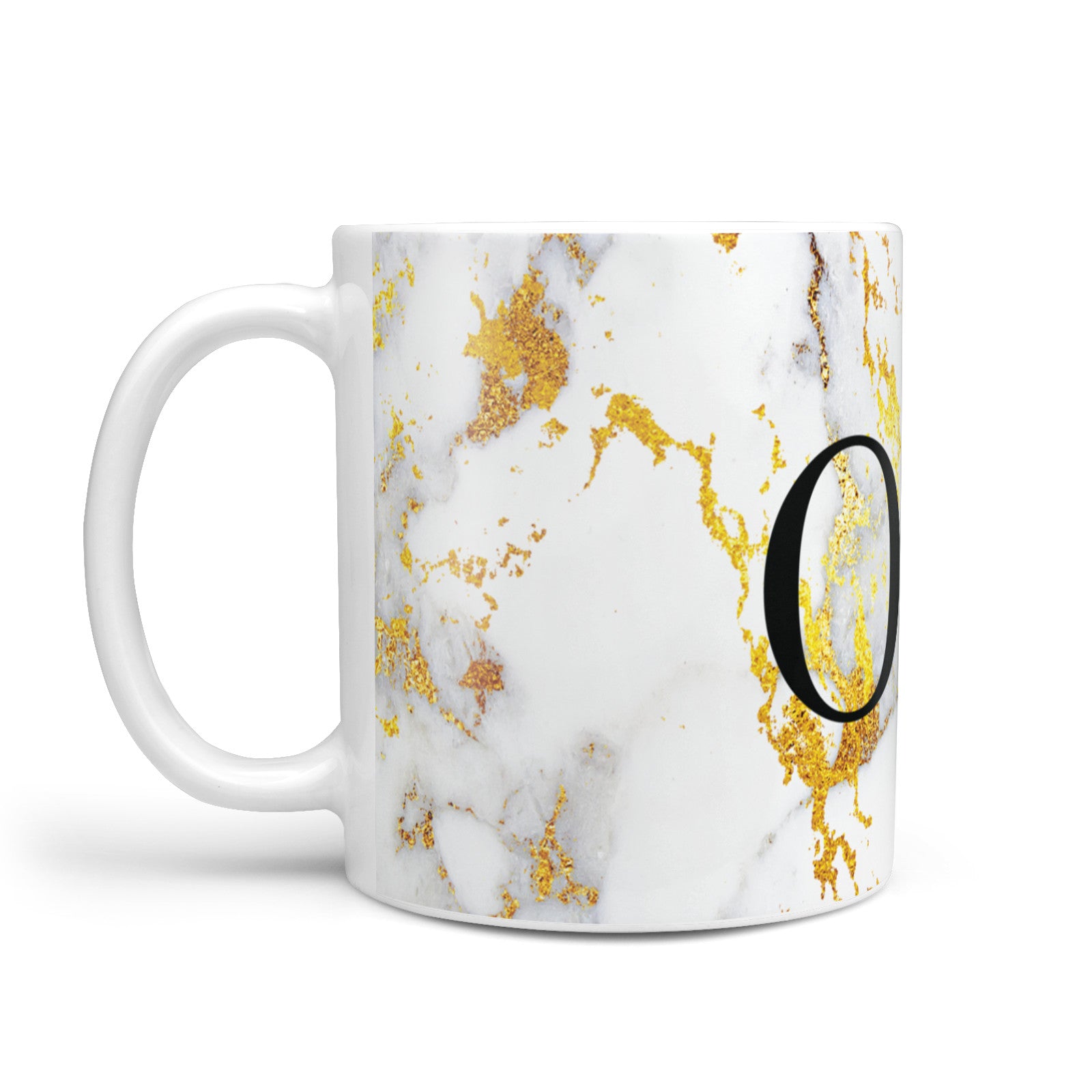 Personalised Gold Marble Initials Monogram 10oz Mug Alternative Image 1