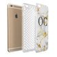 Personalised Gold Marble Initials Monogram Apple iPhone 6 Plus 3D Tough Case