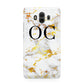 Personalised Gold Marble Initials Monogram Huawei Mate 10 Protective Phone Case