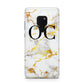 Personalised Gold Marble Initials Monogram Huawei Mate 20 Phone Case