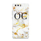 Personalised Gold Marble Initials Monogram Huawei P10 Phone Case