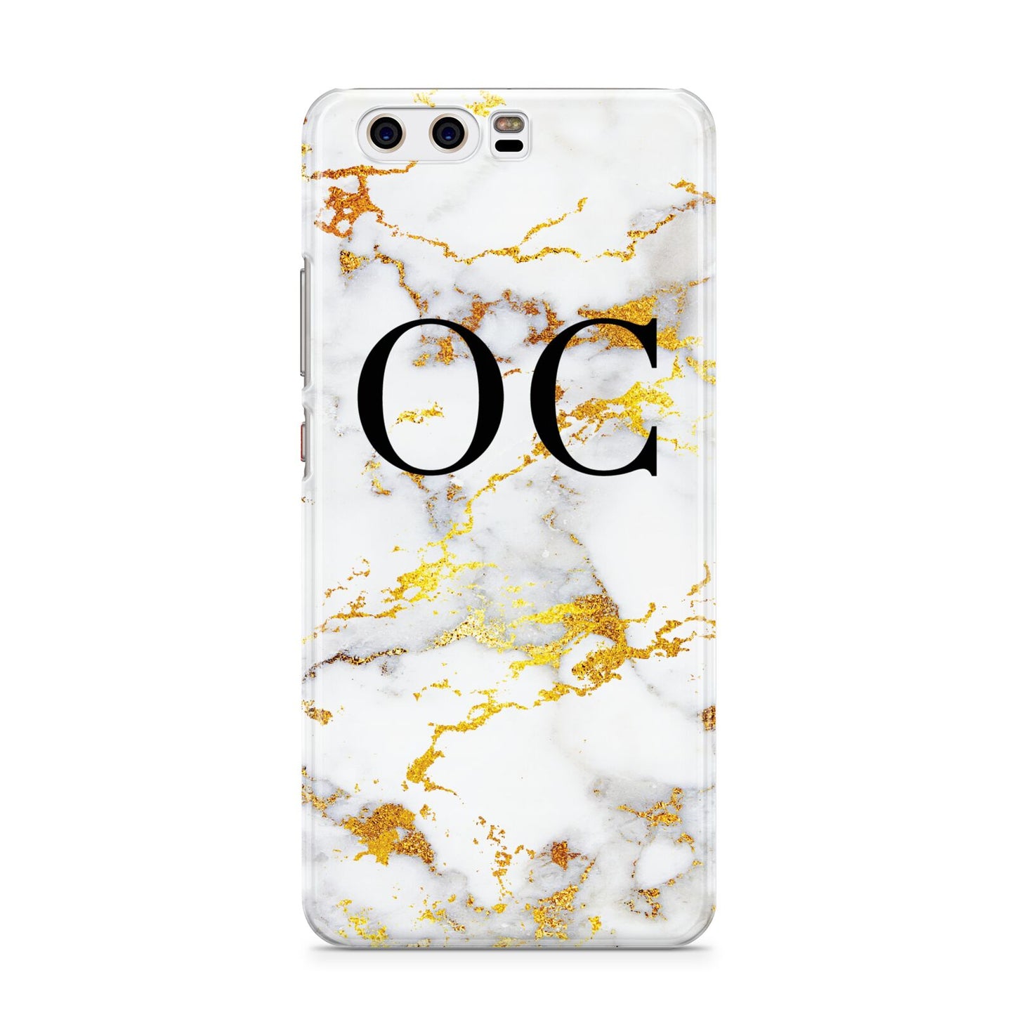 Personalised Gold Marble Initials Monogram Huawei P10 Phone Case