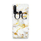 Personalised Gold Marble Initials Monogram Huawei P20 Lite 5G Phone Case