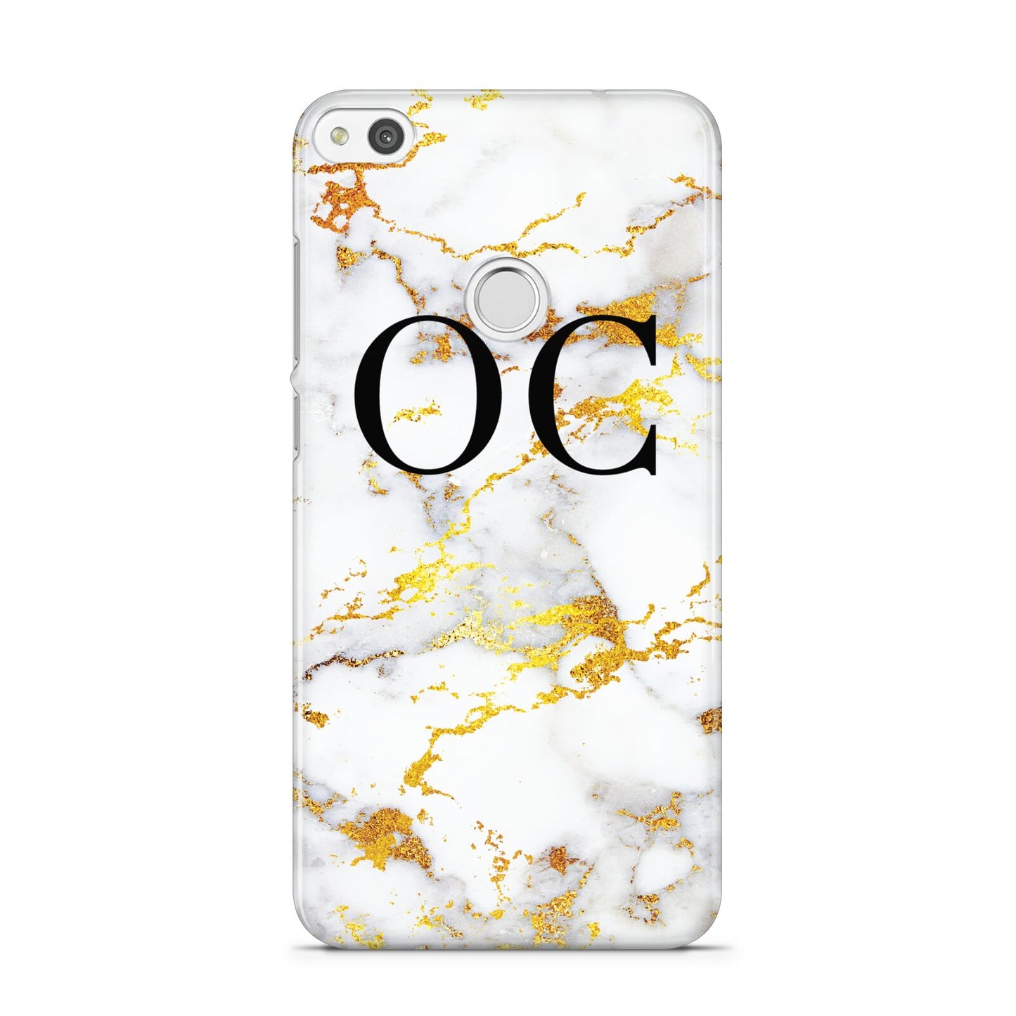 Personalised Gold Marble Initials Monogram Huawei P8 Lite Case