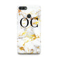 Personalised Gold Marble Initials Monogram Huawei Y9 2018
