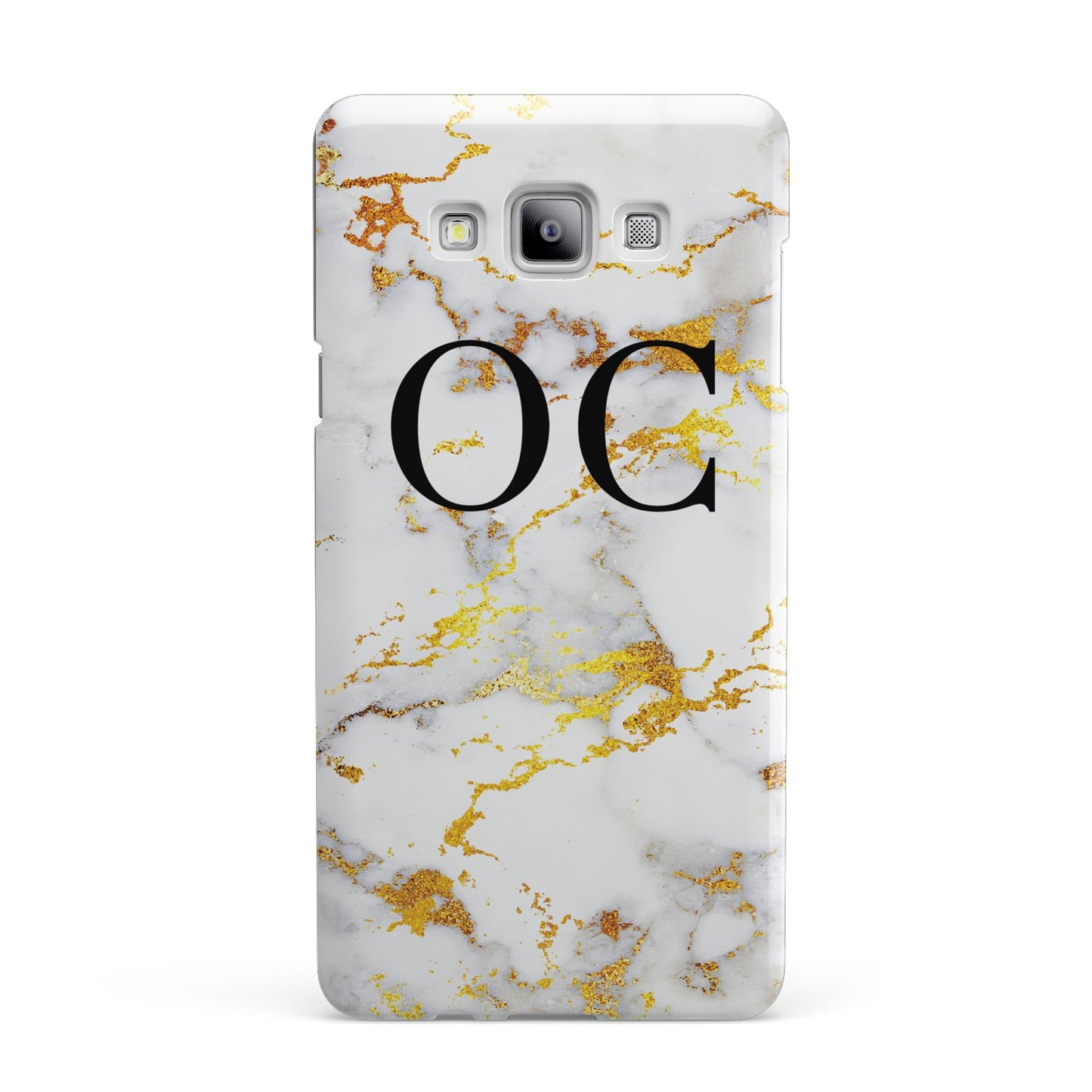 Personalised Gold Marble Initials Monogram Samsung Galaxy A7 2015 Case