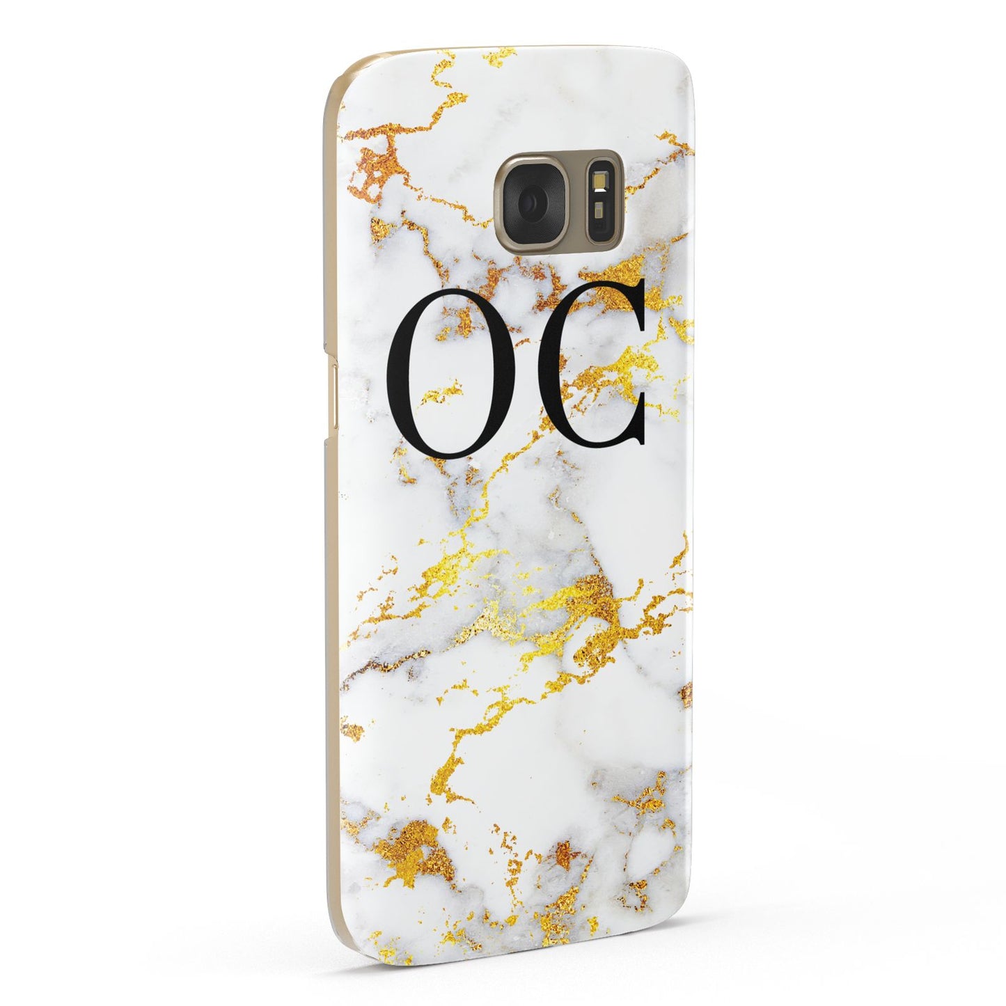 Personalised Gold Marble Initials Monogram Samsung Galaxy Case Fourty Five Degrees