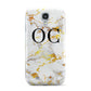 Personalised Gold Marble Initials Monogram Samsung Galaxy S4 Case