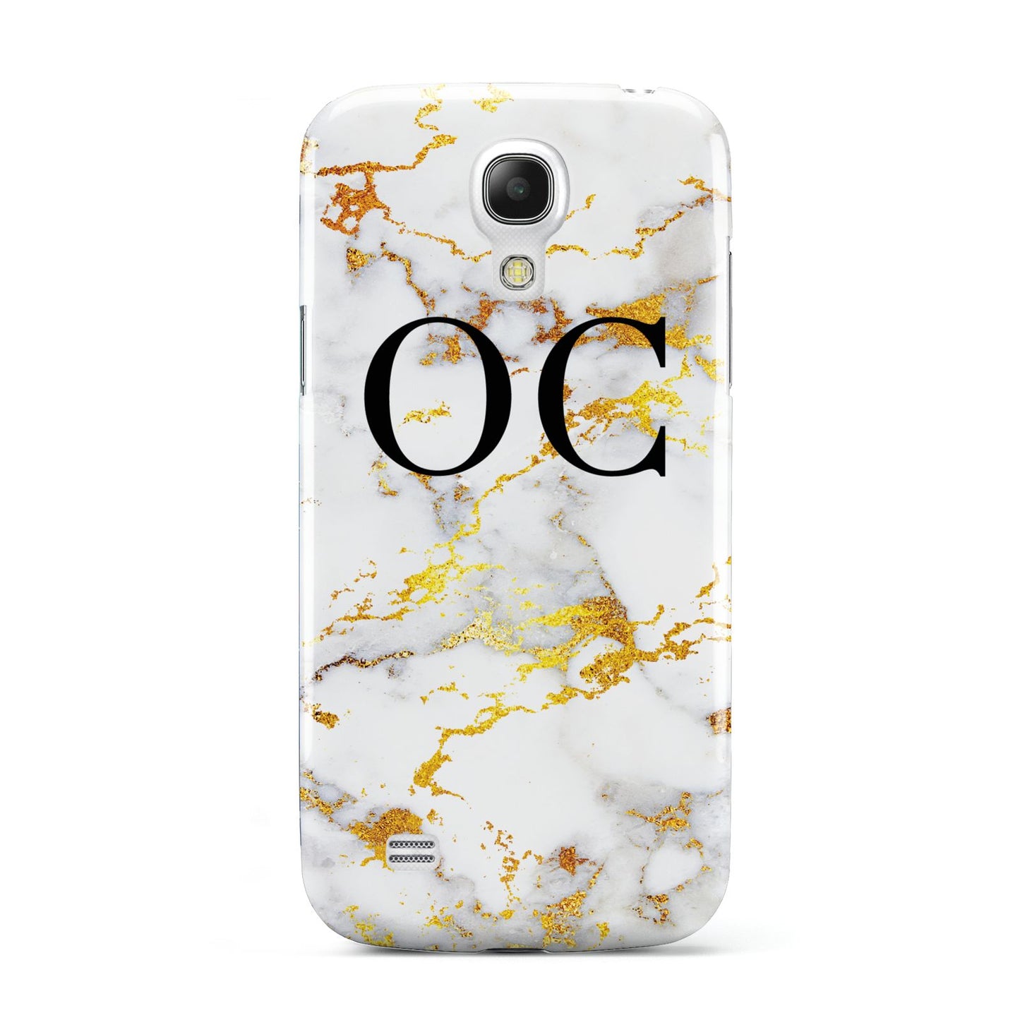 Personalised Gold Marble Initials Monogram Samsung Galaxy S4 Mini Case