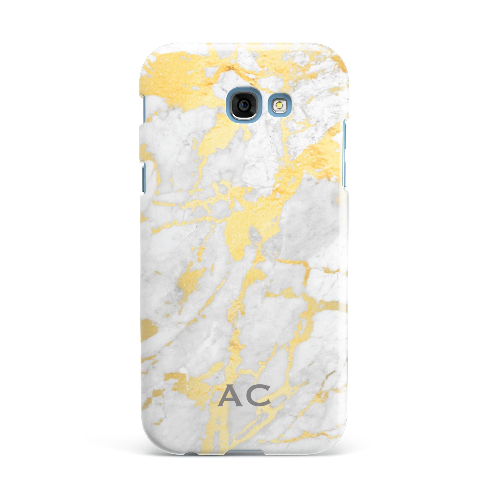 Personalised Gold Marble Initials Samsung Galaxy A7 2017 Case