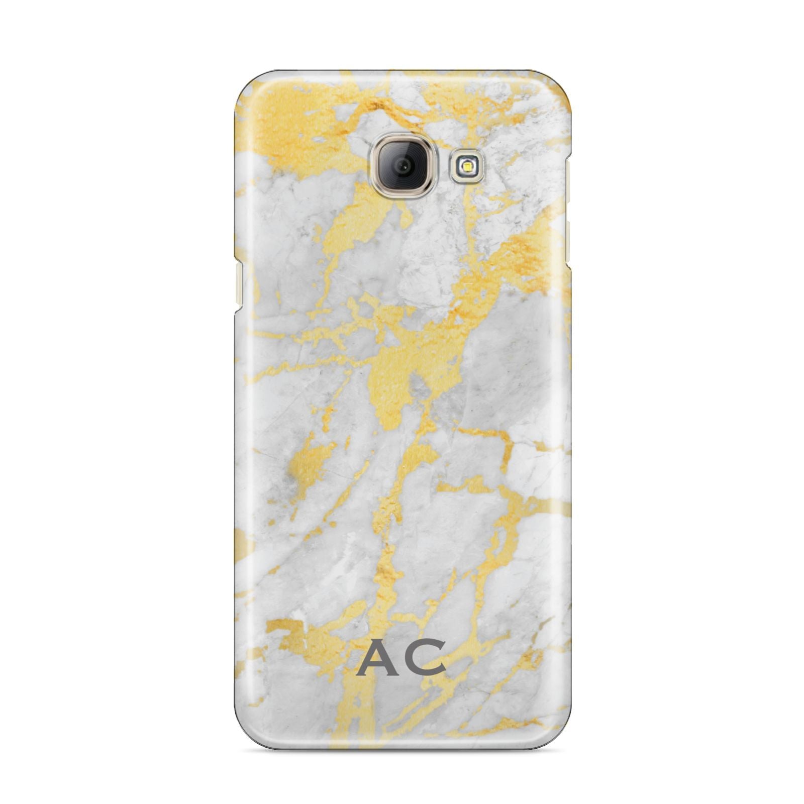 Personalised Gold Marble Initials Samsung Galaxy A8 2016 Case