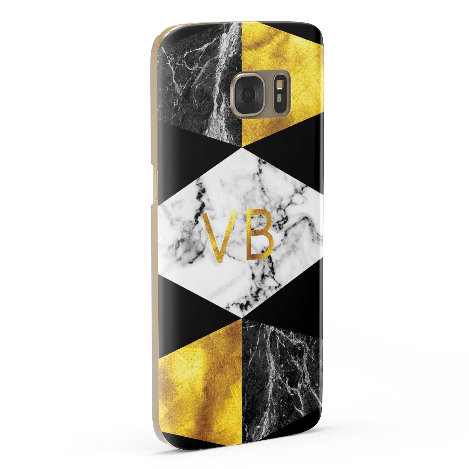 Personalised Gold Marble Initials Samsung Galaxy Case Fourty Five Degrees