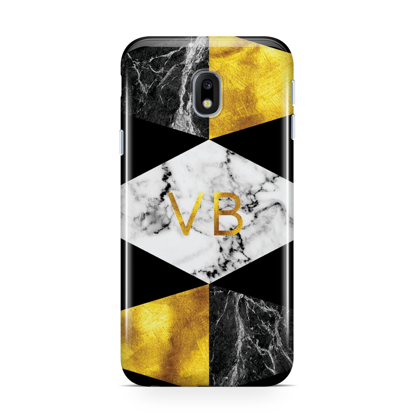 Personalised Gold Marble Initials Samsung Galaxy J3 2017 Case
