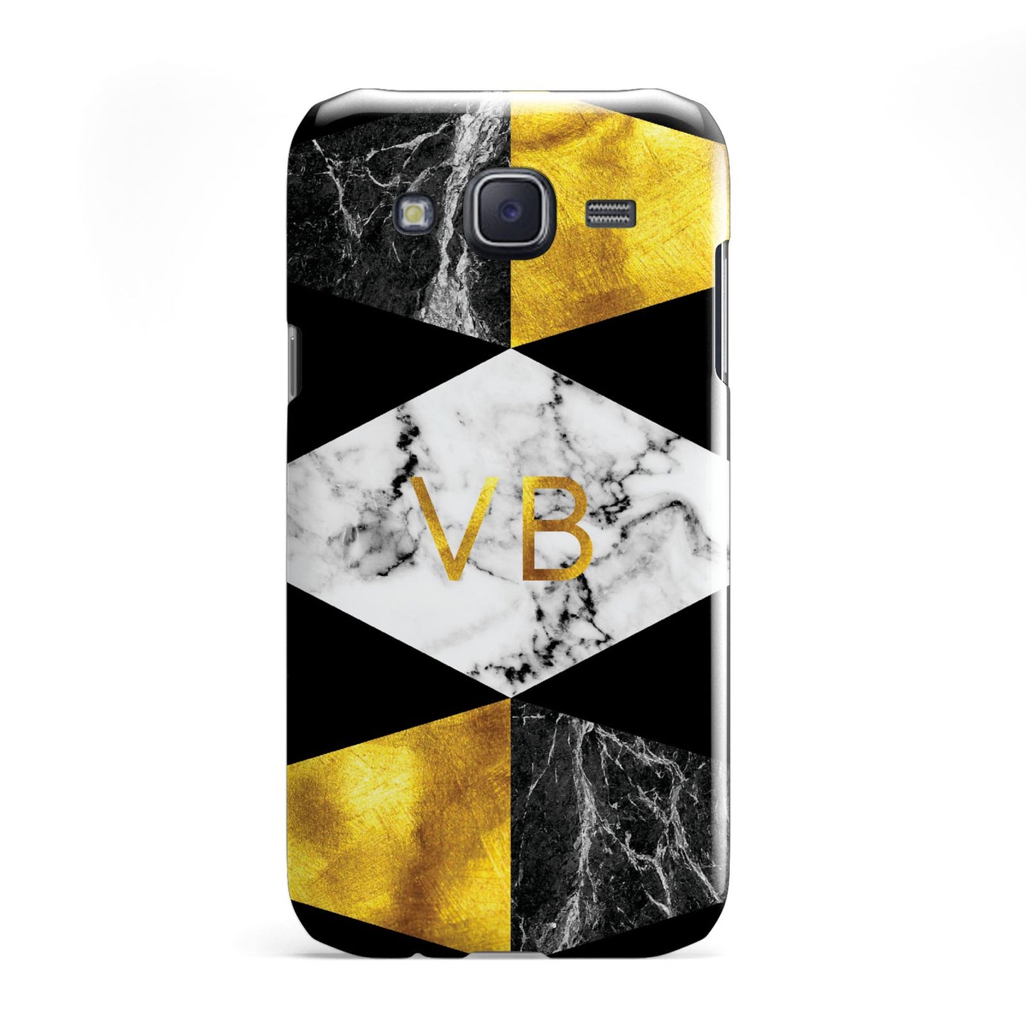 Personalised Gold Marble Initials Samsung Galaxy J5 Case