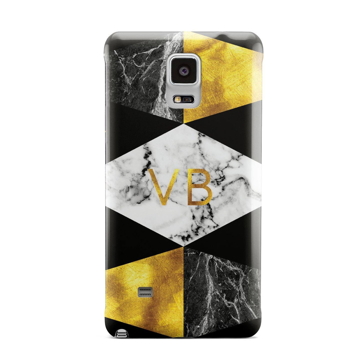 Personalised Gold Marble Initials Samsung Galaxy Note 4 Case