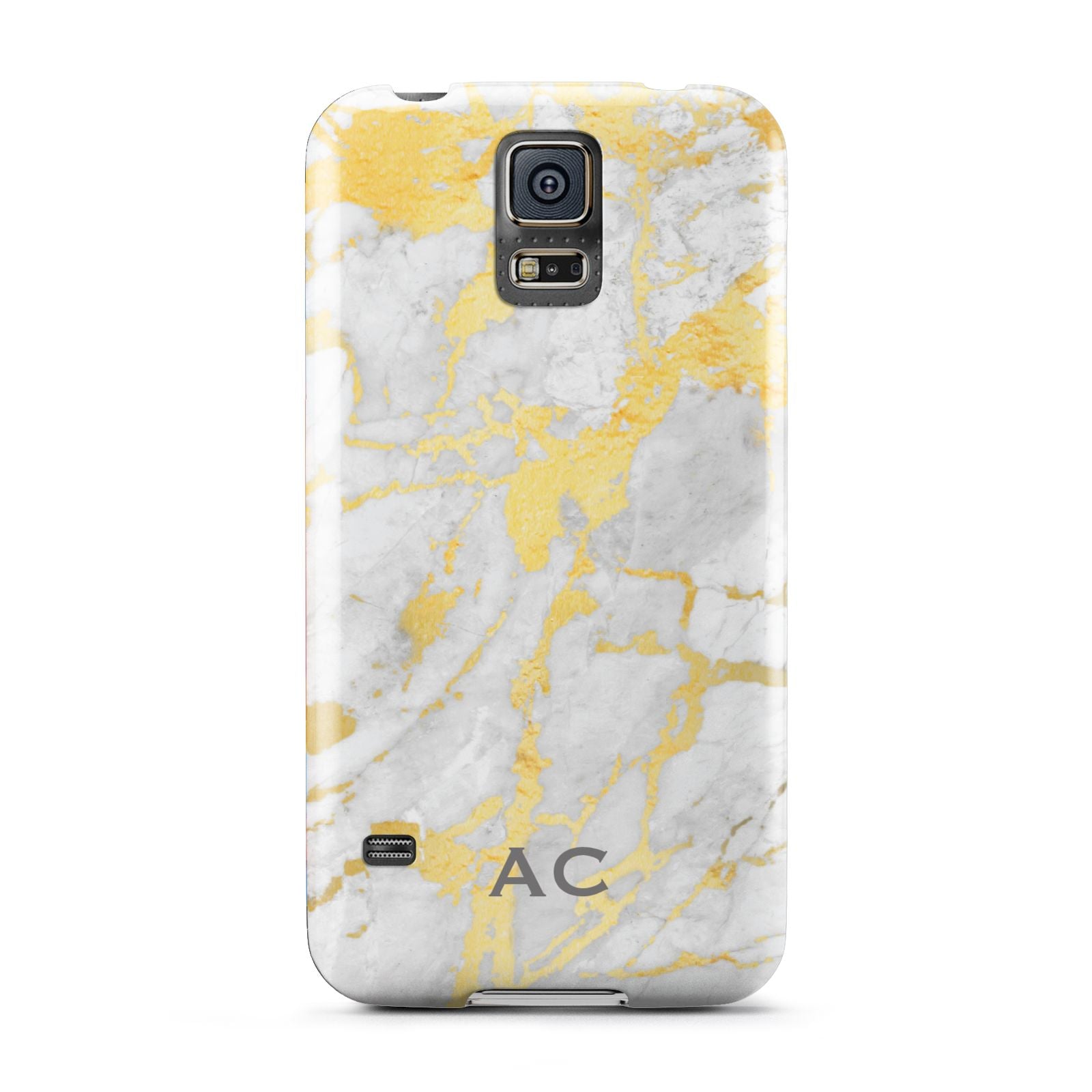 Personalised Gold Marble Initials Samsung Galaxy S5 Case
