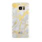 Personalised Gold Marble Initials Samsung Galaxy S7 Edge Case