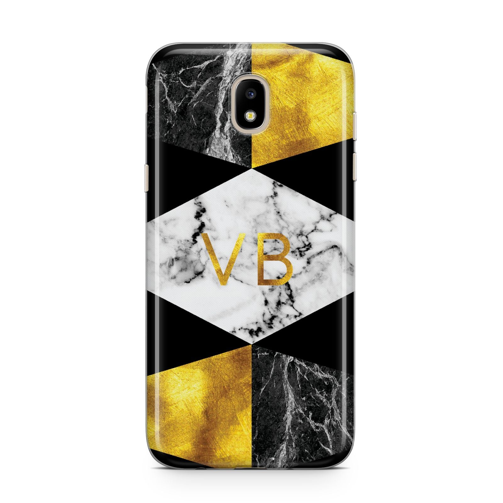 Personalised Gold Marble Initials Samsung J5 2017 Case