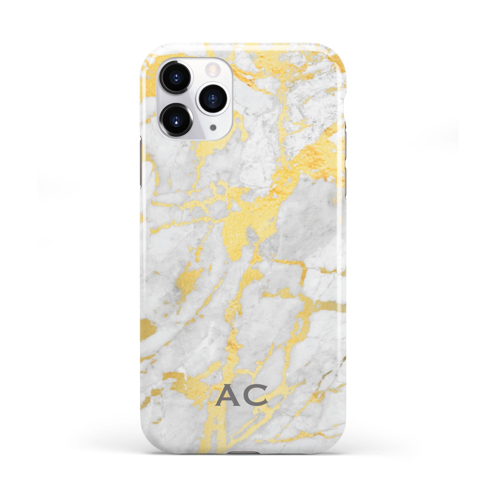 Personalised Gold Marble Initials iPhone 11 Pro 3D Tough Case