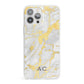 Personalised Gold Marble Initials iPhone 13 Pro Max Clear Bumper Case