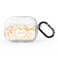 Personalised Gold Marble Pink Name AirPods Pro Clear Case